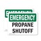Signmission Propane Shutoff, 10 in W x Rectangle, Vinyl Decal OS-2PACK-EM-D-710-L-10413 - alternate 1